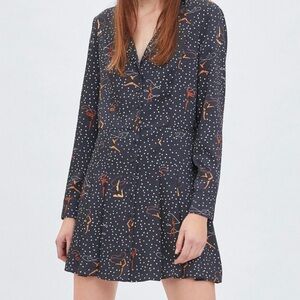 Zara Satin feel dress NWOT